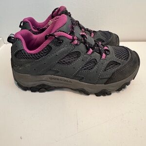 Merrell Kids Moab Hiking Shoes - Size 13 Charcoal and Pink/ Purple